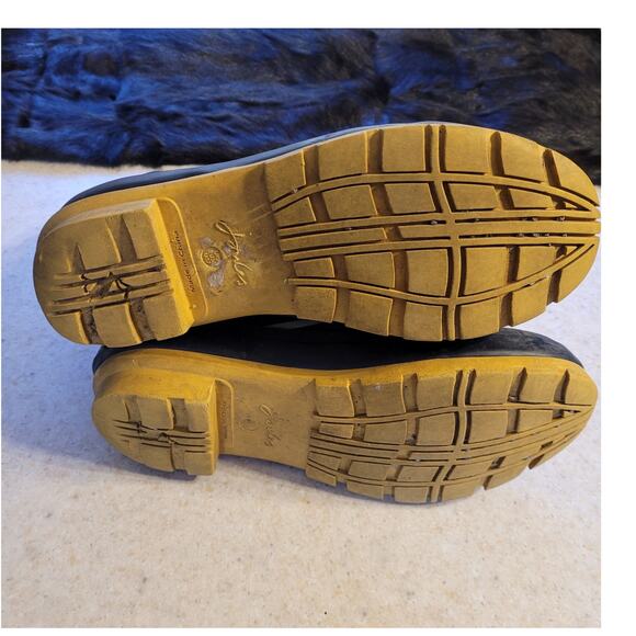 JOULES Womens Wellibob Short Rain Boots 7 Navy Yellow Stripe Waterproof Ankle - Picture 5 of 9